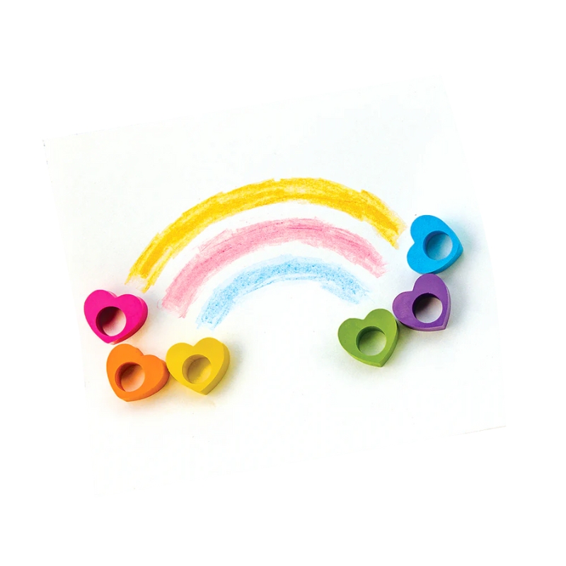 Ooly Heart Ring Crayons - Set of 6