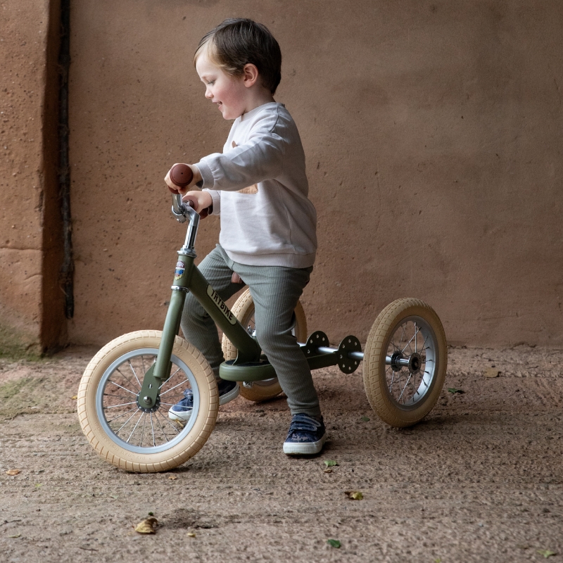 Trybike Matte 2-In-1 Balance Trike - Vintage Green