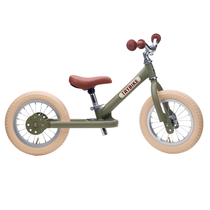 Trybike Matte 2-In-1 Balance Trike - Vintage Green