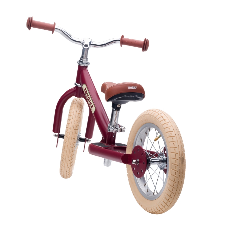 Trybike Matte 2-In-1 Balance Trike - Vintage Red