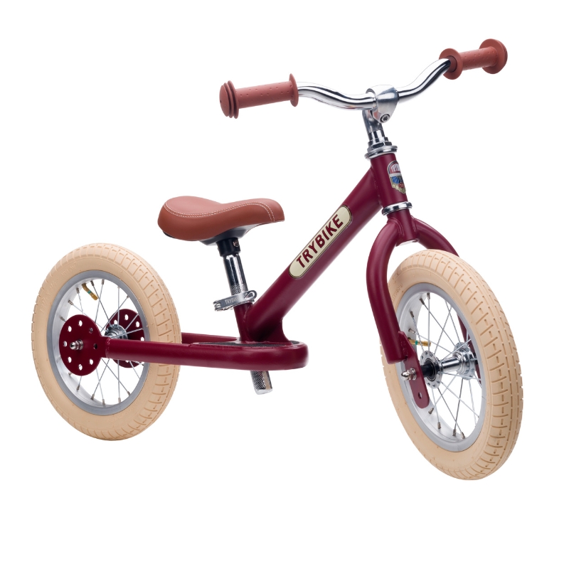 Trybike Matte 2-In-1 Balance Trike - Vintage Red